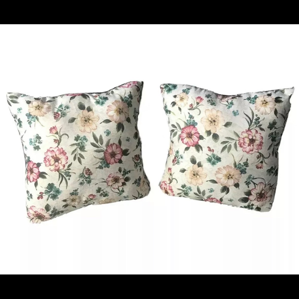 Floral Decorative Pillow Set of 2 (10 inches)